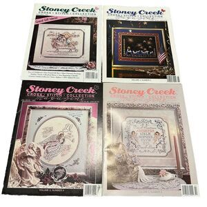 Set Of 10 Vintage 90s Stoney Creek Cross Stitch Magazines 1991-1996 Holiday More
